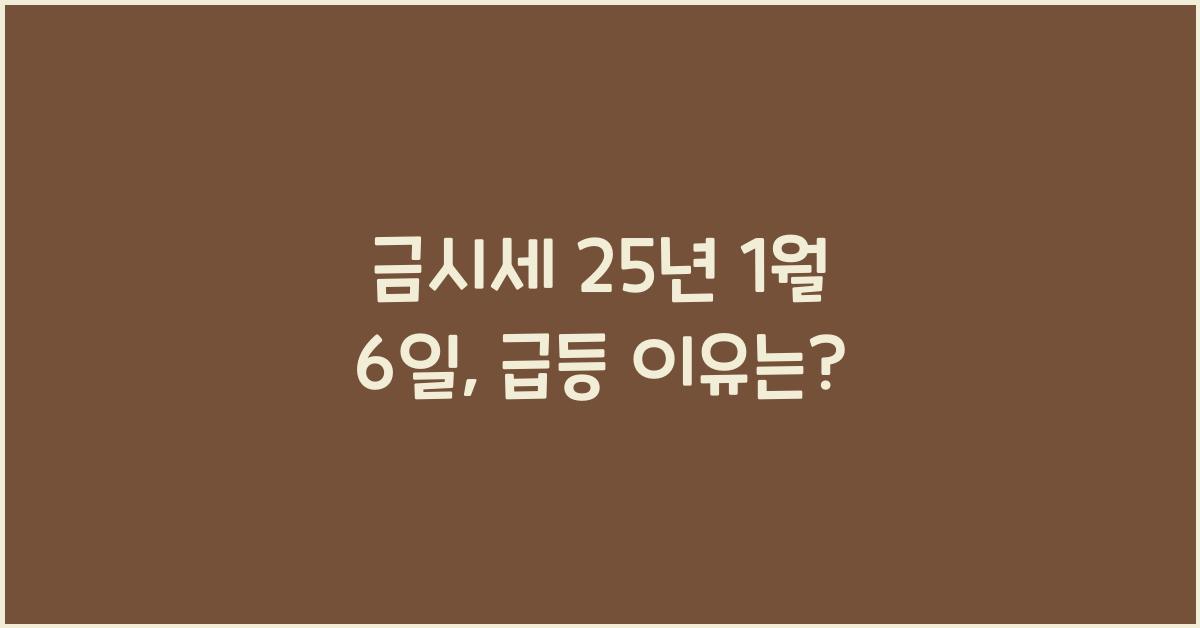 금시세 25년 1월 6일