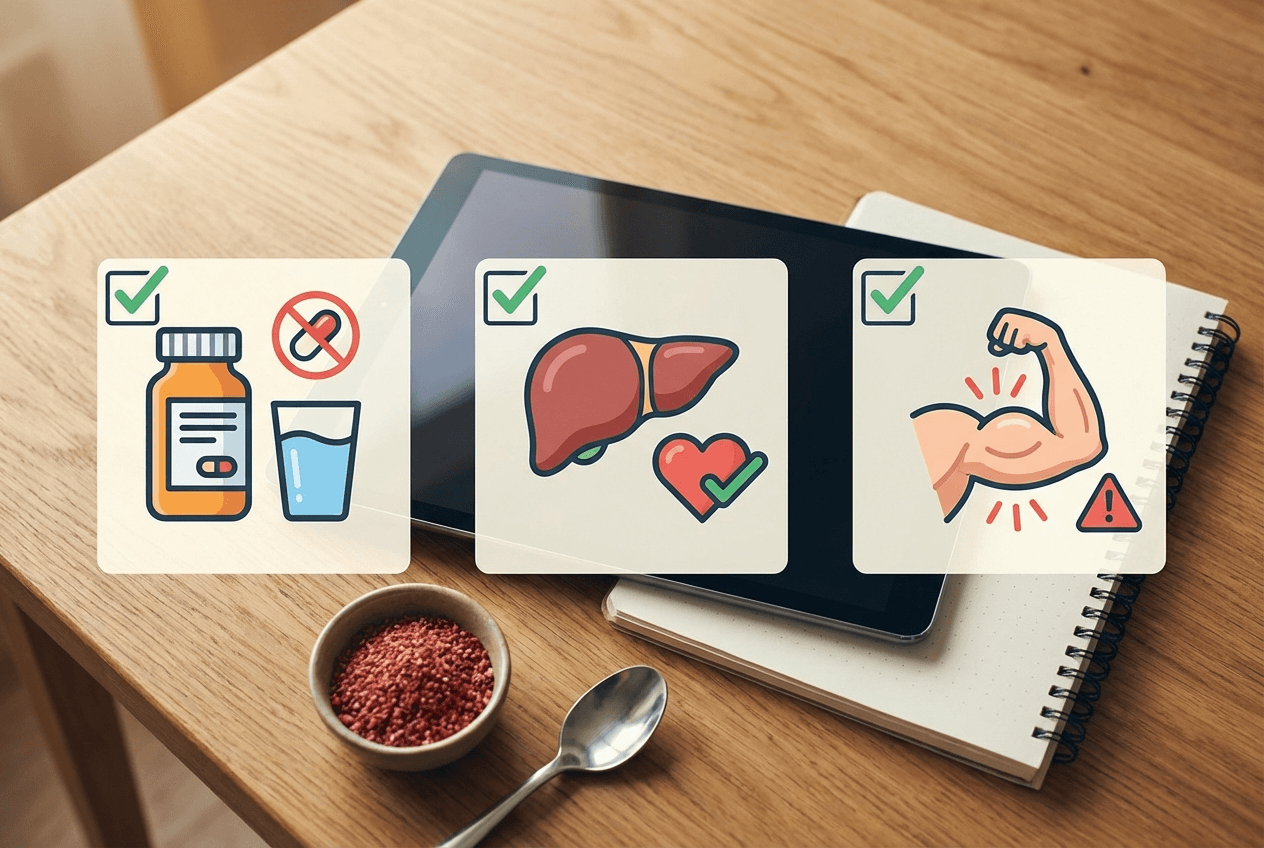 홍국 모나콜린K를 선택할 때 약물 병용과 간 건강, 근육 통증 신호를 먼저 확인하는 체크 포인트, 콜레스테롤 성분 비교