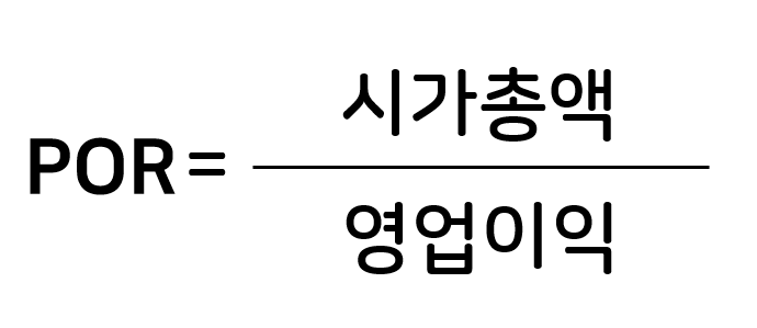 POR 팩터는 시가총액 나누기 영업이익