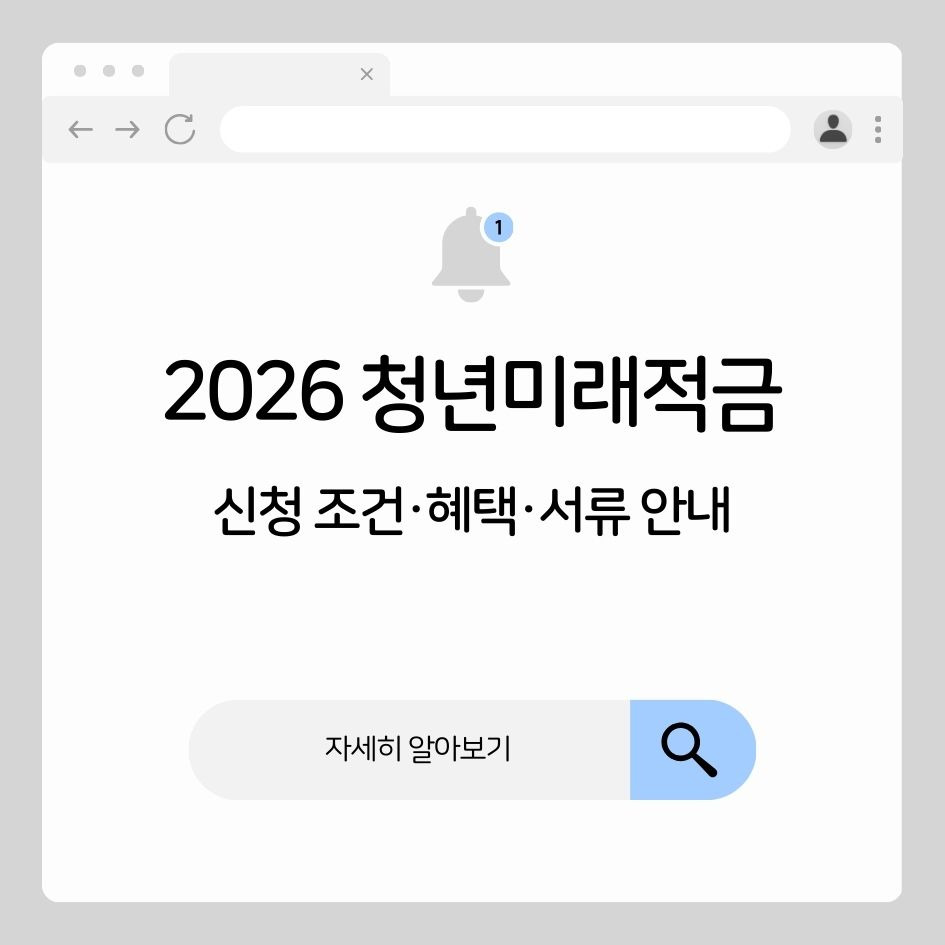 2026 청년미래적금 제도 요약