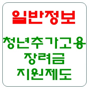 청년추가고용 장려금 지원사업