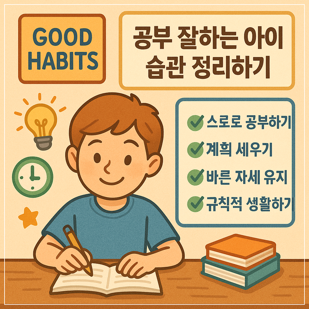 공부 잘하는 아이 습관 정리하기
