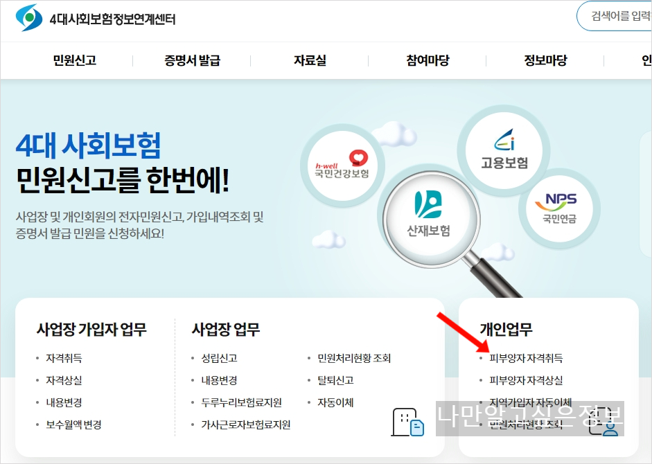 피부양자인터넷신청