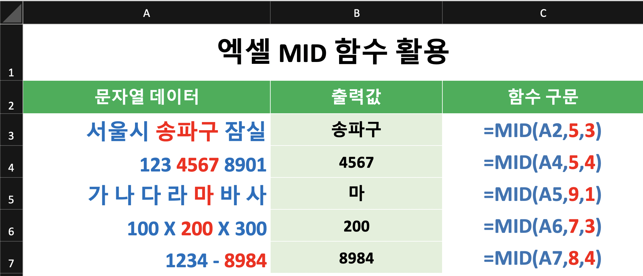EXCEL-MID