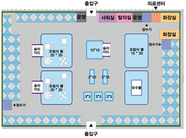 산내마을 물놀이장 배치도