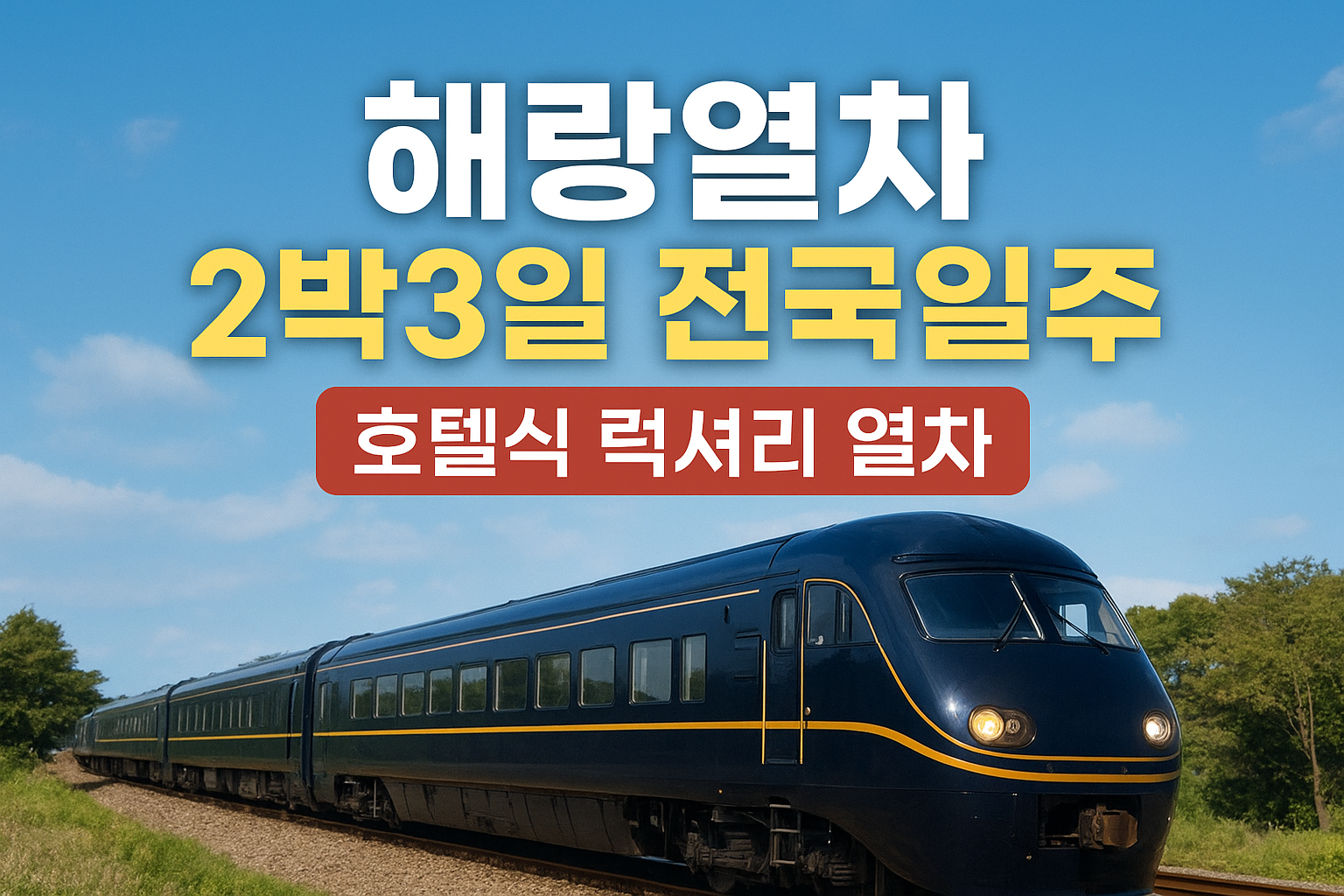 해랑열차 2박3일 전국일주, 호텔식 럭셔리 열차의 모든 것