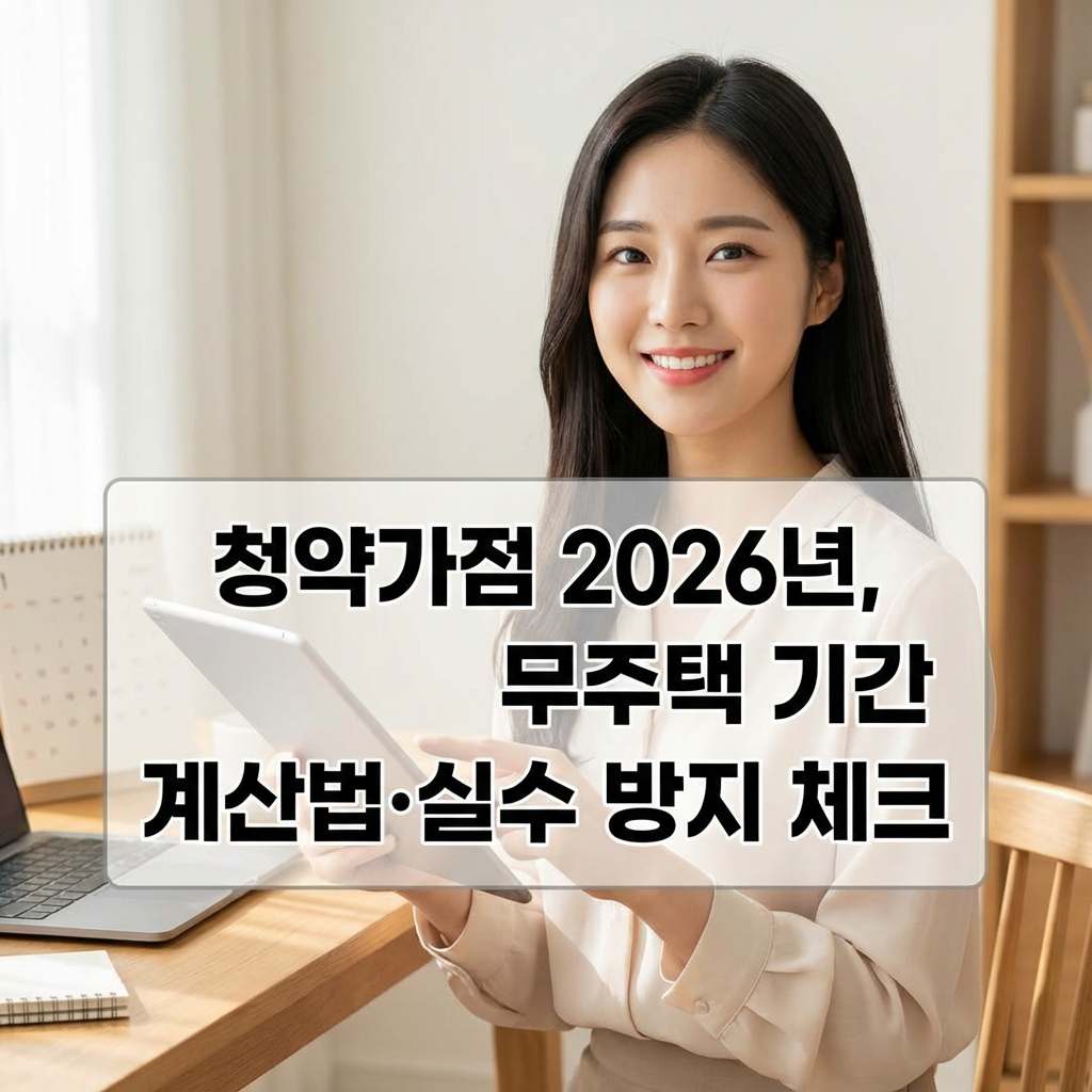 청약가점 2026년 | 무주택 기간 계산법·실수 방지 체크