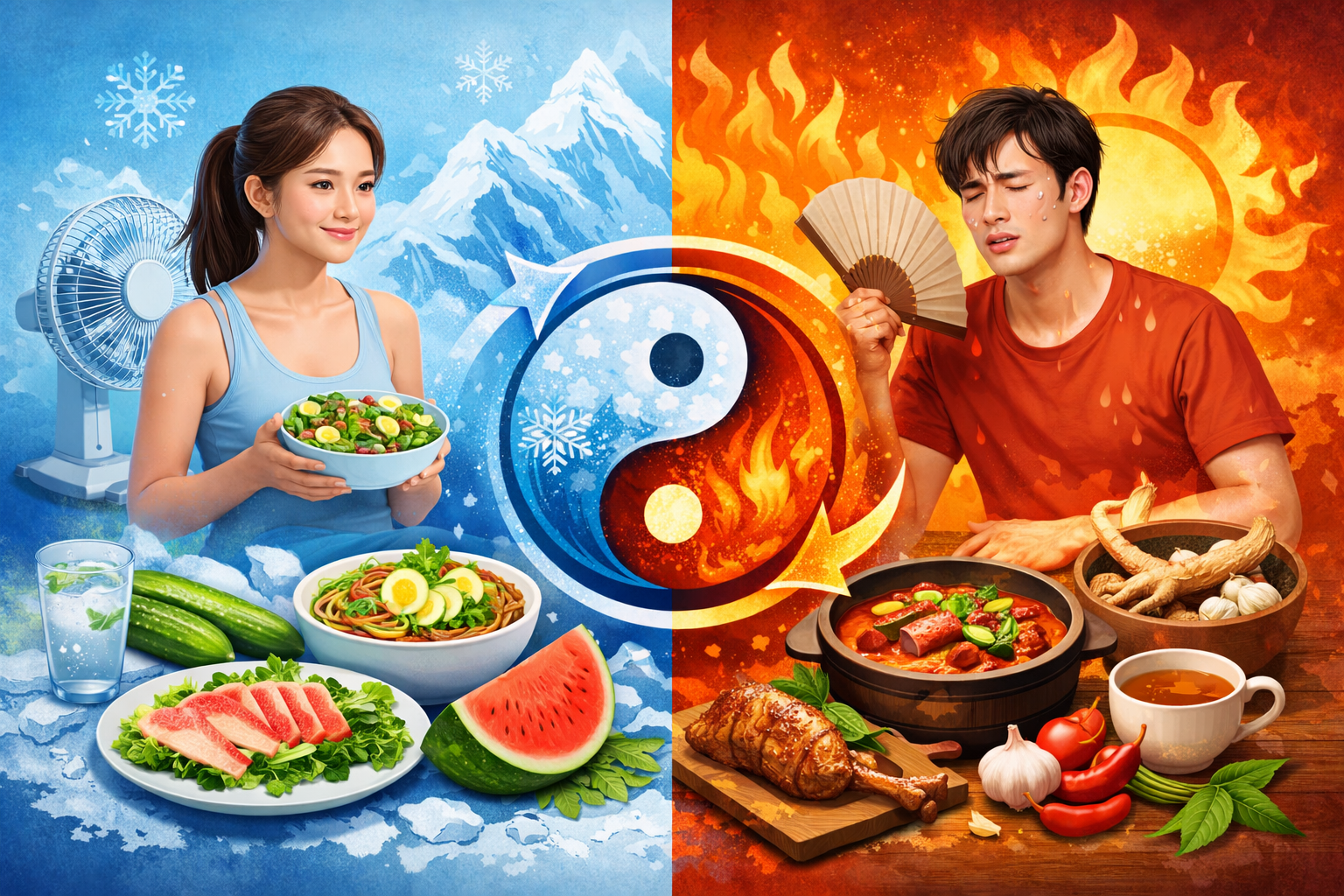 열 많은 체질을 위한 음식 궁합과 식습관 관리법