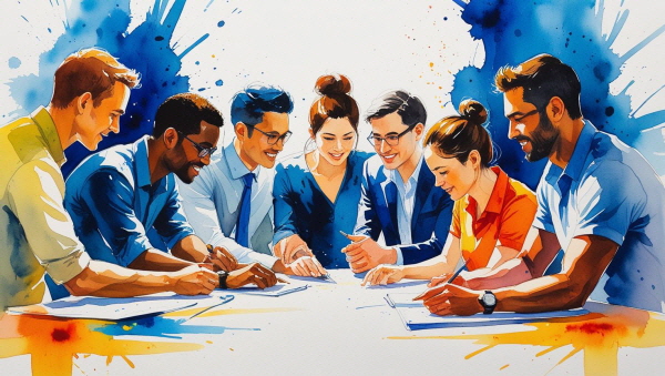 ENTJ는 타고난 리더입니다. 명확한 목표와 빠른 판단력, 추진력으로 앞장서며, 조직이나 관계 안에서도 자연스럽게 방향을 제시하고 이끄는 역할을 맡게 됩니다에 관한 그림