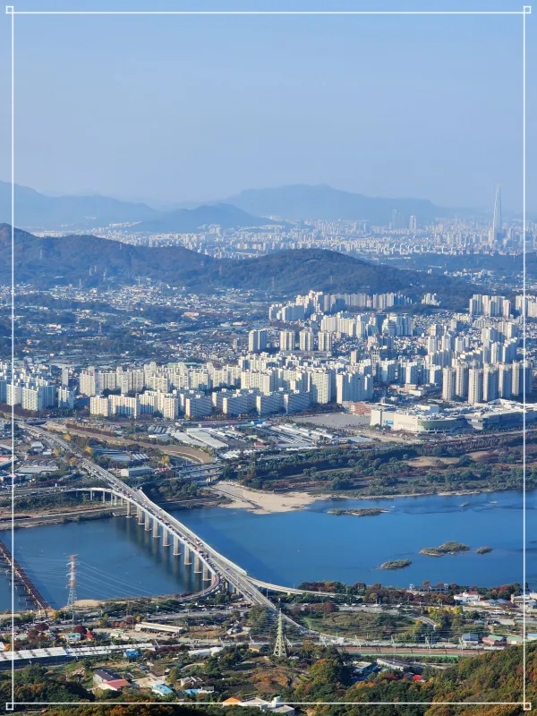 예봉산에 바라본 하남시 전경