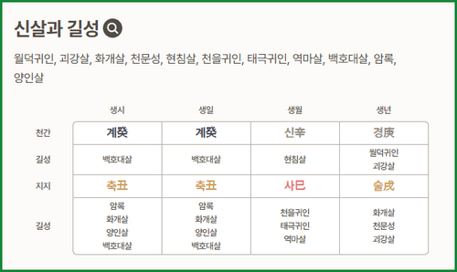 신살과 길성 풀이