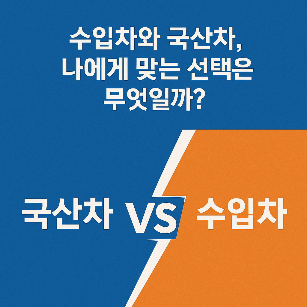 수입차와 국산차 나에게 맞는 선택은