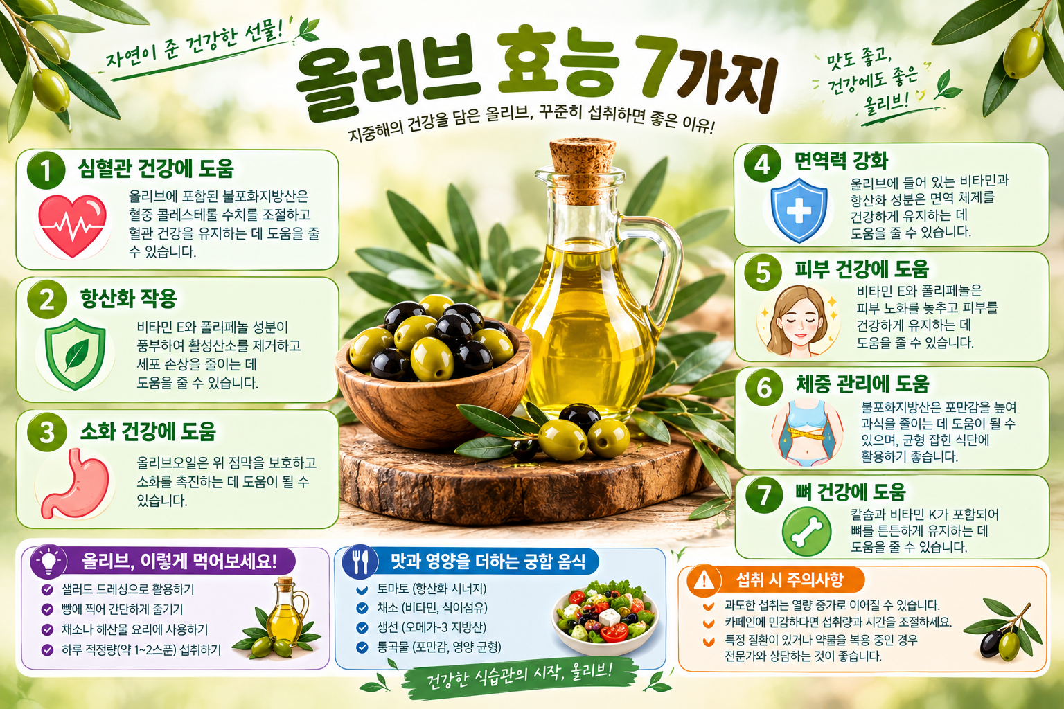올리브 효능 관련 자료