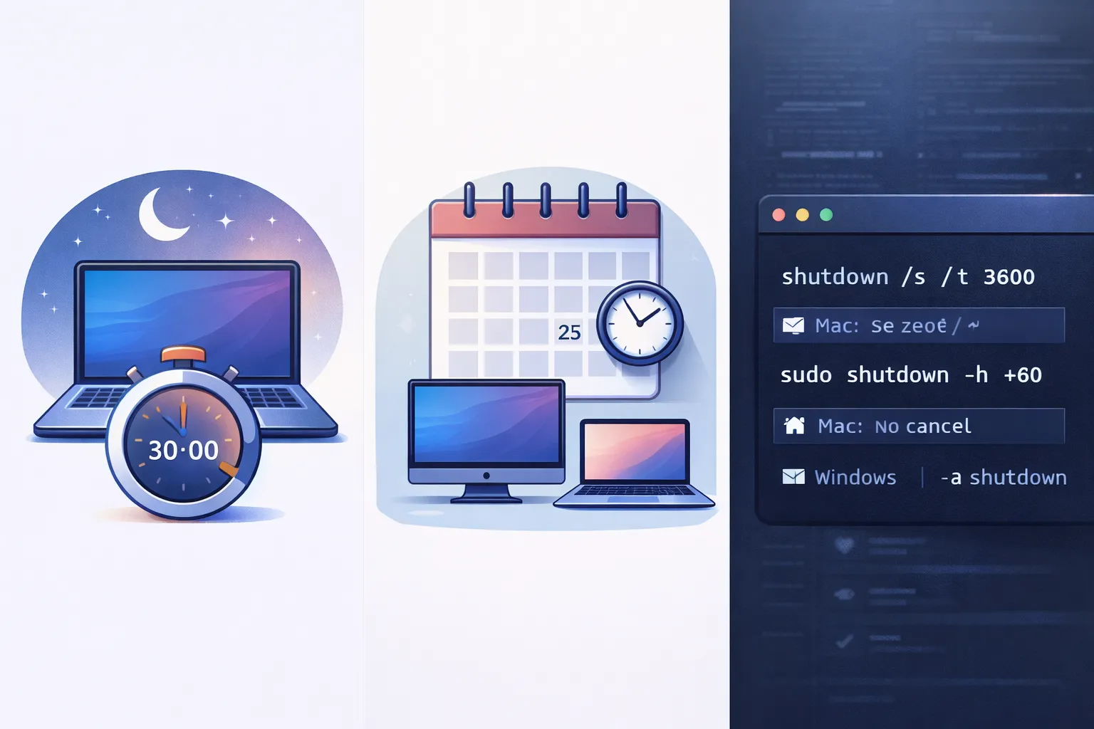 컴퓨터 자동 종료 (타이머 설정, 예약 취소, 백업 필수)