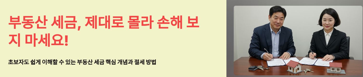 부동산 세금, 제대로 몰라 손해 보지 마세요!