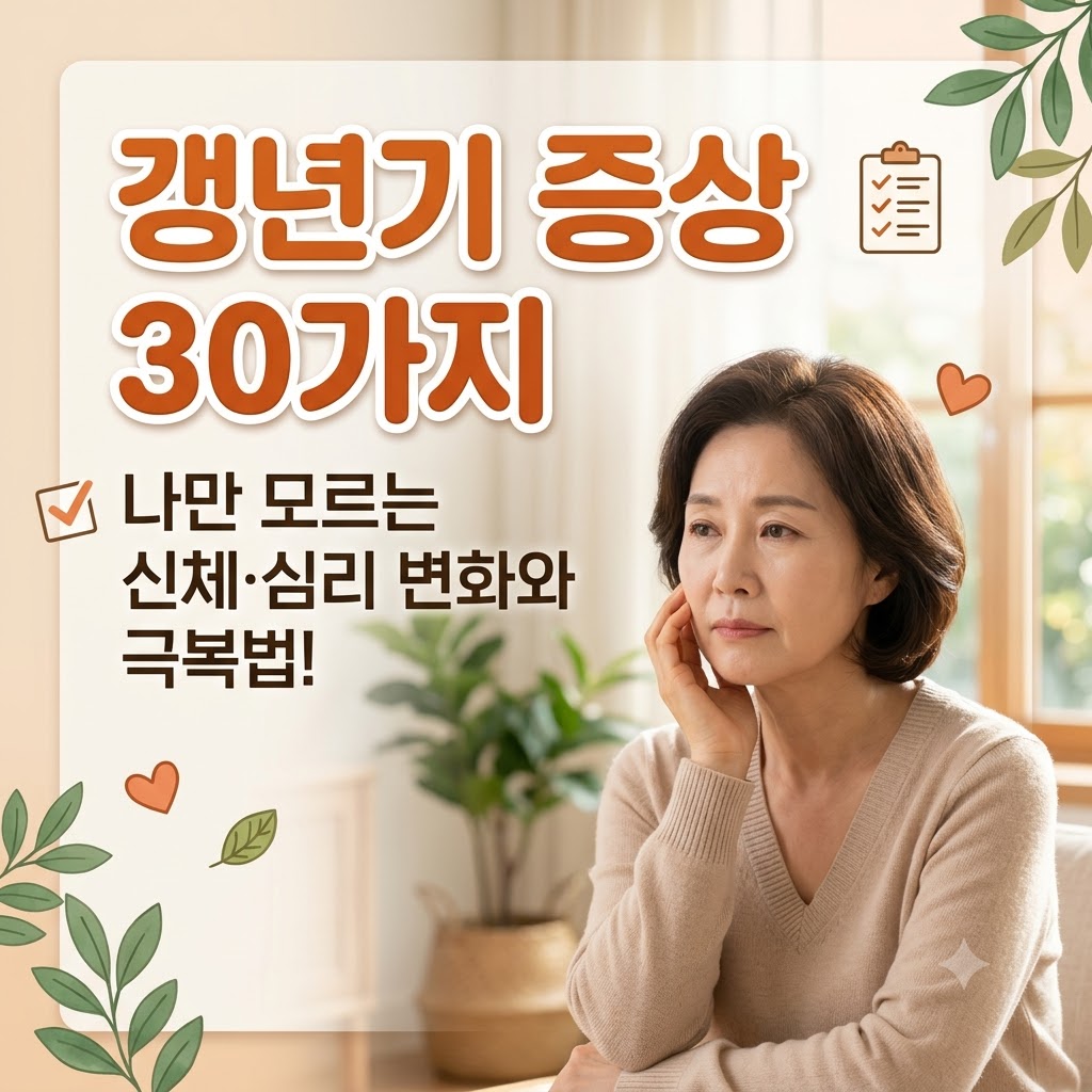 갱년기 증상 30가지