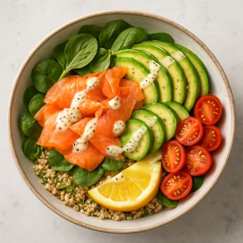 훈제 연어 퀴노아