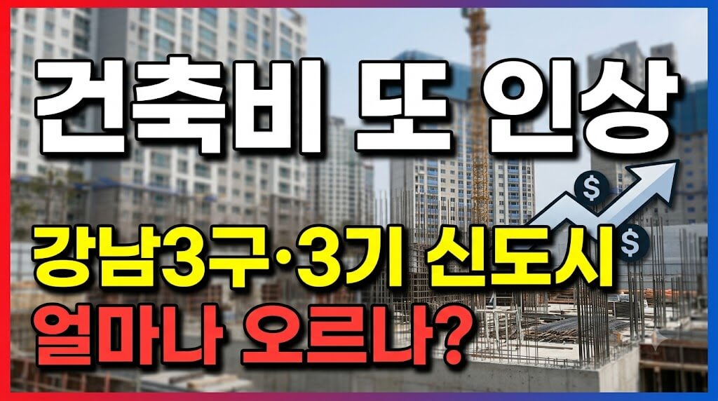 2026 기본형 건축비 인상, 강남3구·3기 신도시 청약자금 얼마나 늘까