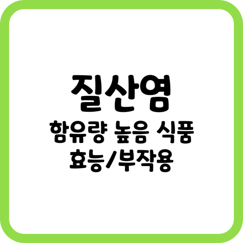 질산염 함유량 높은 식품