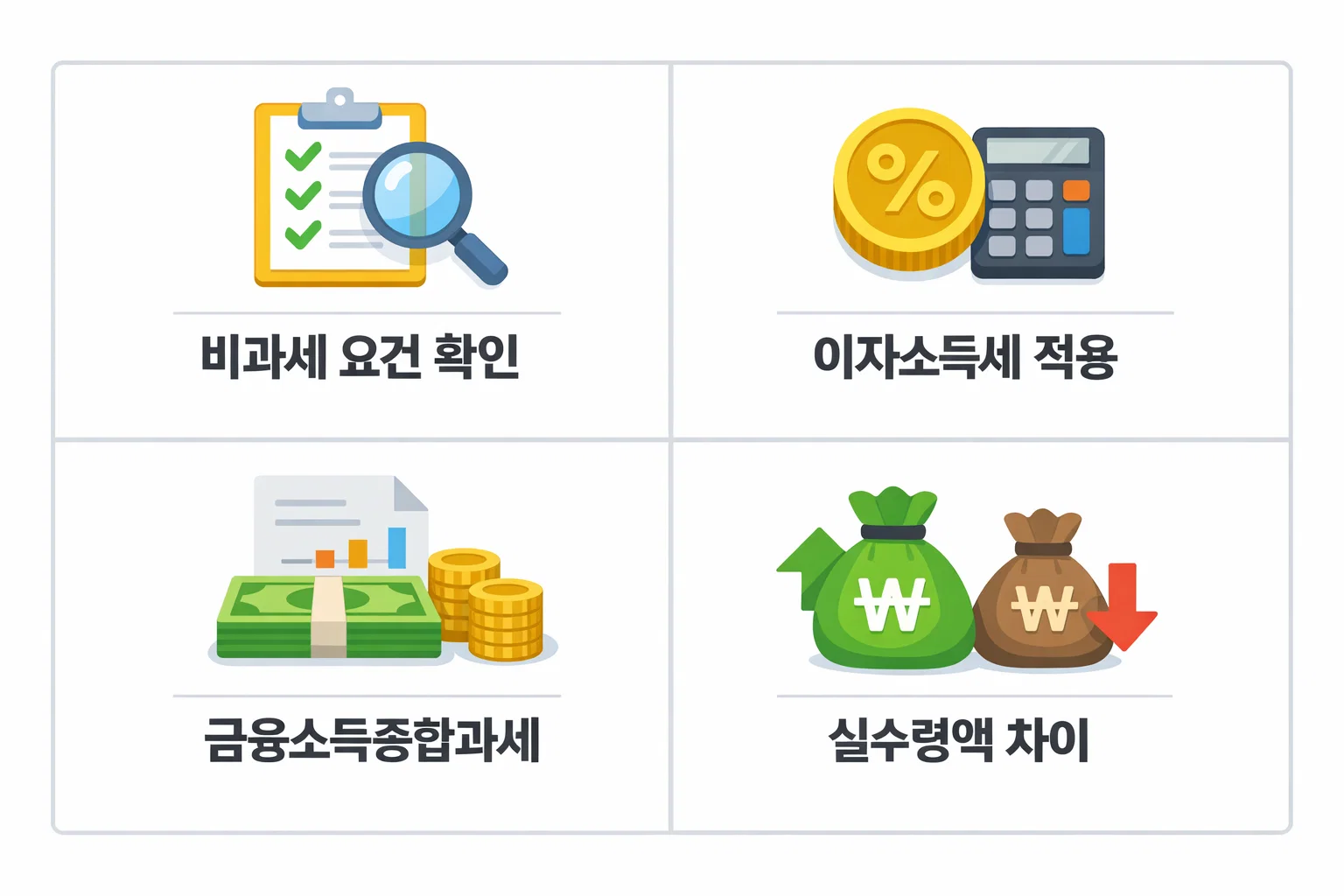 연금보험 만기 해지 시 비과세 요건 충족 여부와 이자소득세 및 금융소득종합과세 적용 가능성을 정리한 안내 이미지