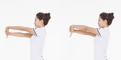 수험생 스트레칭 사진