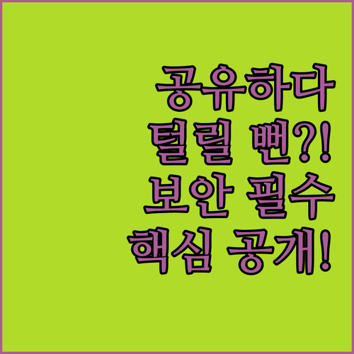 화면 공유하다가 털릴 뻔?! 보안 필