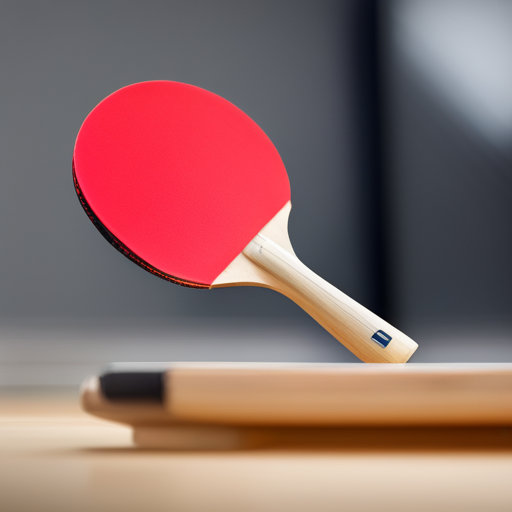 탁구 라켓의 그림입니다.