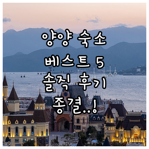 강원도 양양 호텔 펜션 베스트 5 상..