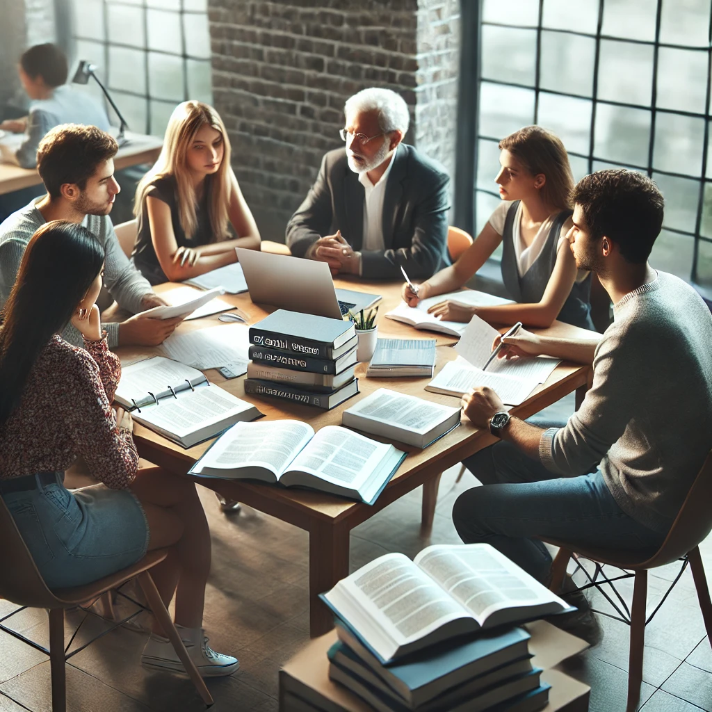 스터디 그룹에서 기출문제 논의 중