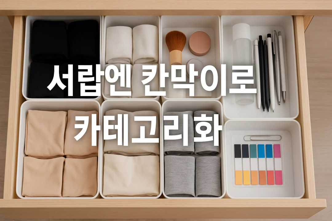 집안 정리의 기술 : 칸막이로 서랍을 카테고리화하라