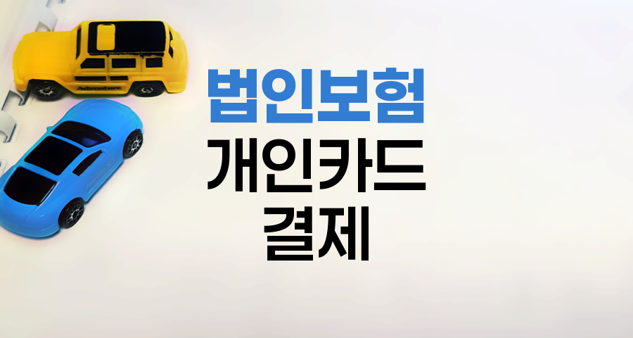 KB손해보험 법인 자동차보험료 개인카드 결제