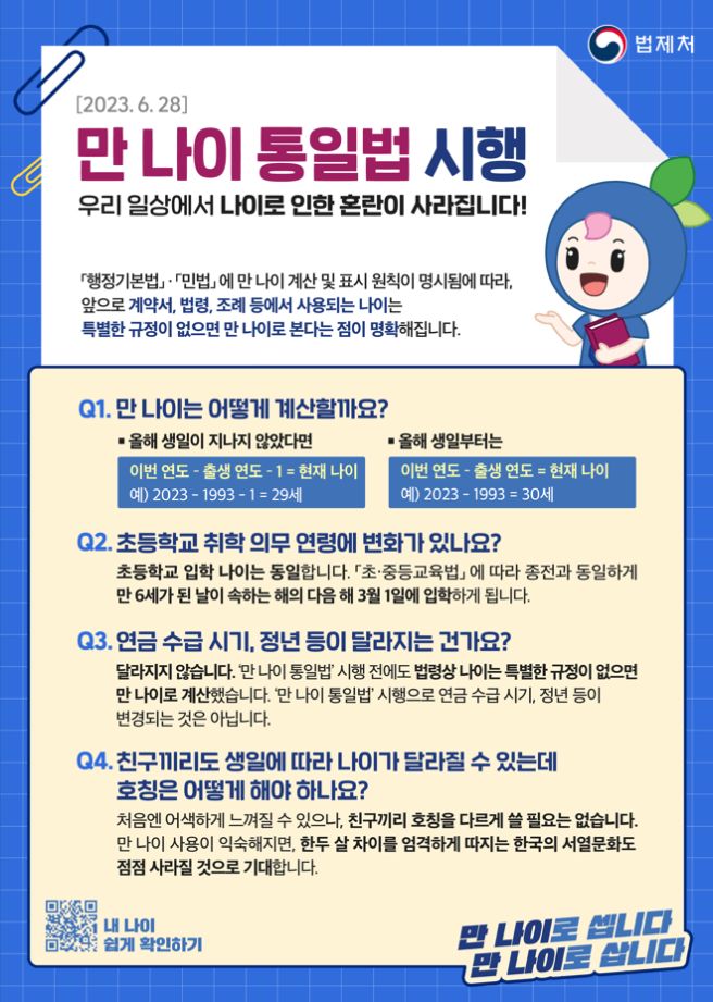 만 나이 설명