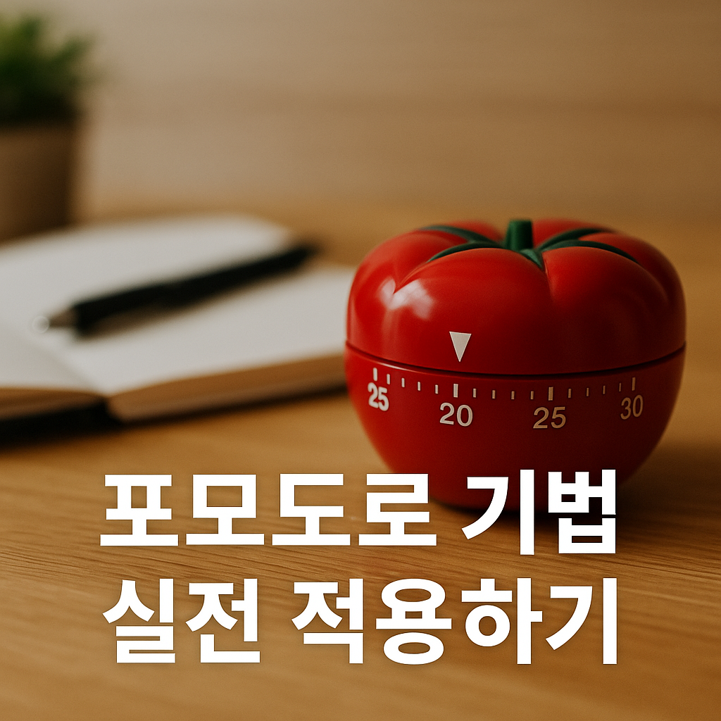 포모도로 기법 실전 적용하기
