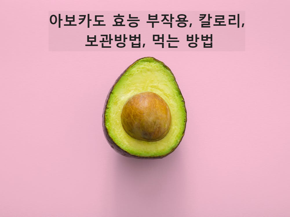 아보카도 효능 및 부작용, 보관법, 칼로리, 먹는법