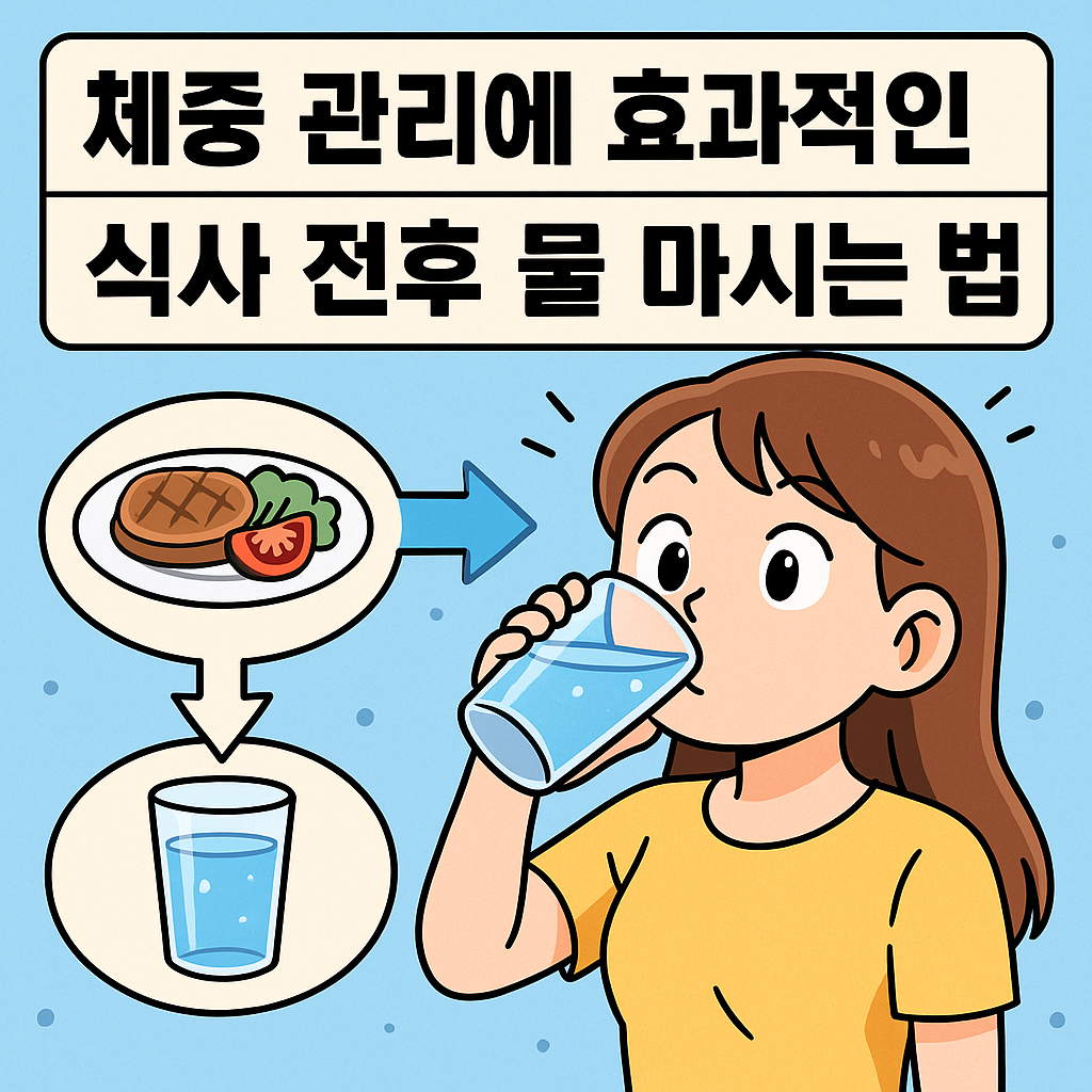 체중관리에 효과적인 식사 전후 물 마시는 법 관련사진
