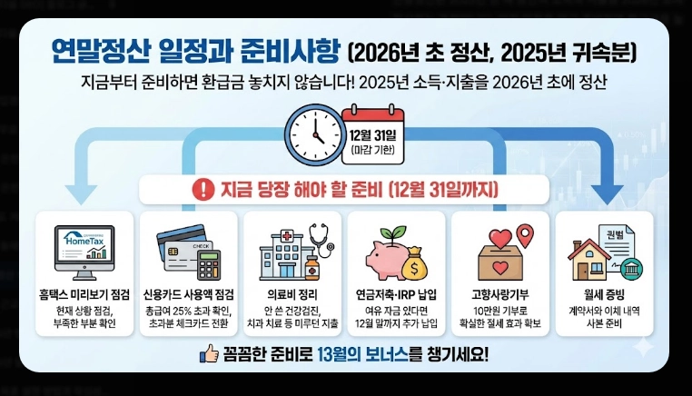 연말정산 13월의 보너스 받는 꿀팁