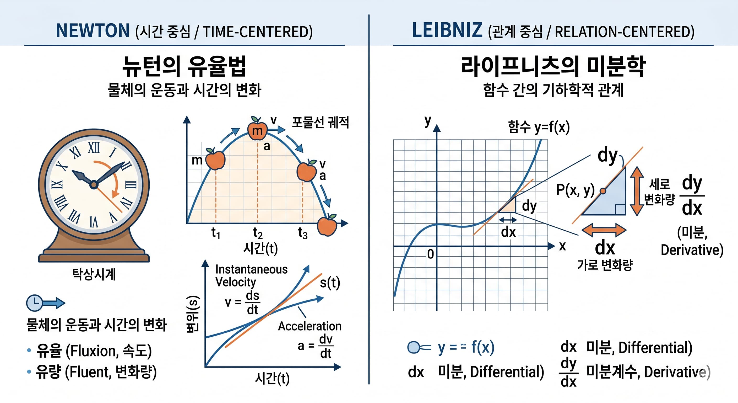 뉴턴 라이프니츠 견해 차이