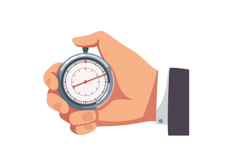 집중력 향상을 위해 타이머로 시간을 설정하는 모습