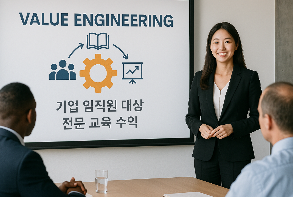 밸류엔지니어링 교육 사업으로 기업 임직원 대상 전문 교육 수익