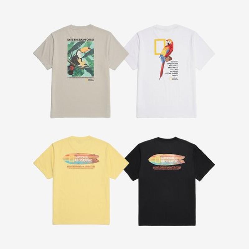 내셔널지오그래픽 슬로스 백 아트웍 반팔 티셔츠 - 22UTS084