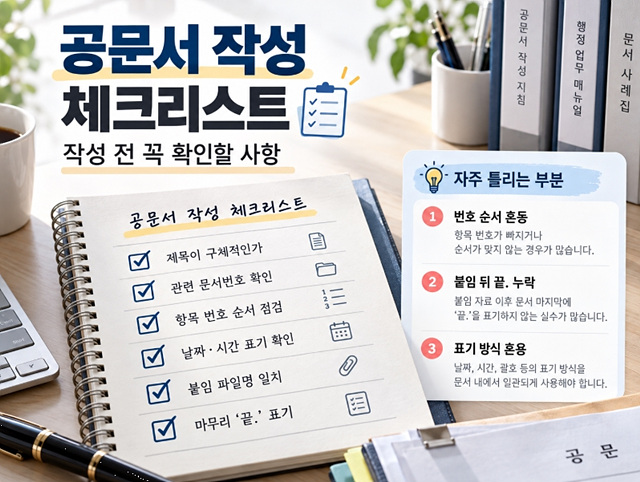 공문서 작성법 예시 총정리