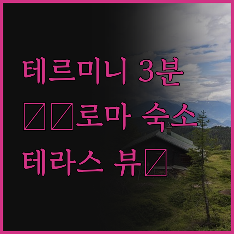 호텔 토리노 로마, 테르미니역 3분컷