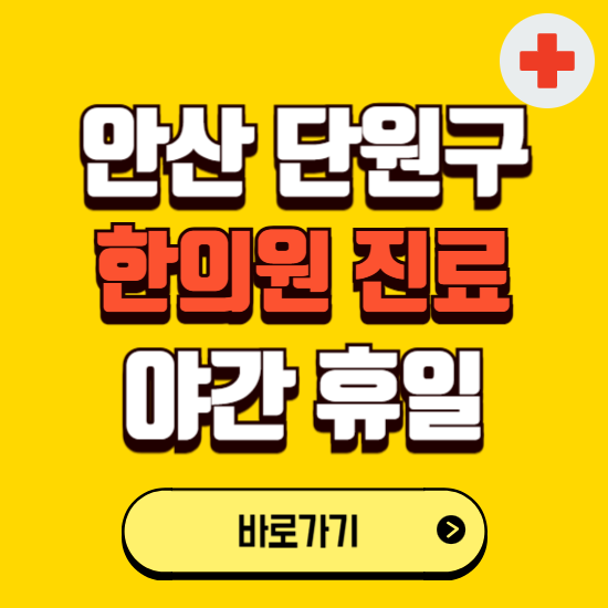 안산시 단원구 야간 휴일 한의원 한방병원 찾기 ❘ 24시 일요일 주말 연휴 응급진료 추천 잘하는 곳