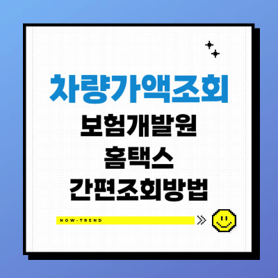 차량가액 조회 보험개발원 홈택스 썸네일