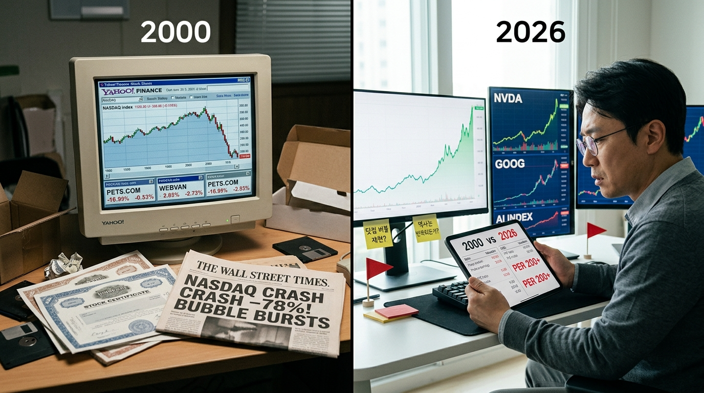 닷컴 버블 2000 vs 현재 경고 비교