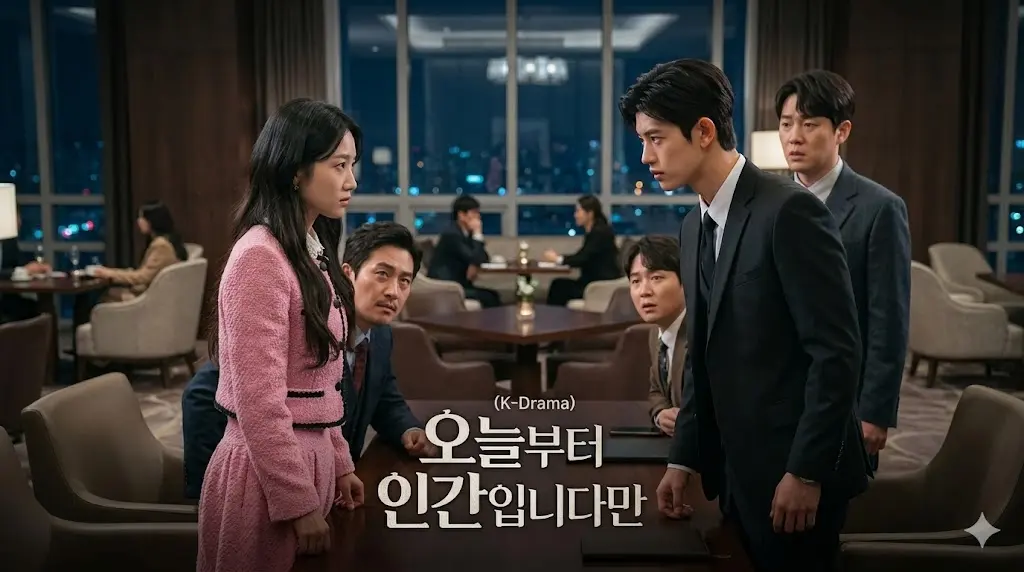 축구 경기장에서 강시열이 은호를 보호하기 위해 감싸 안으며 팽팽한 눈빛 교환을 하는 모습