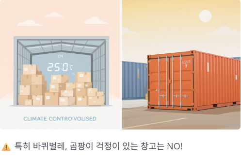 창고와 컨테이너의 모습이 그려진 이미지