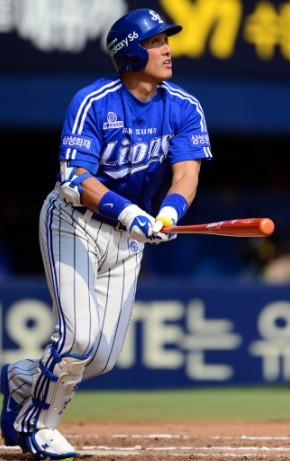 야구 이승엽선수 타격 사진