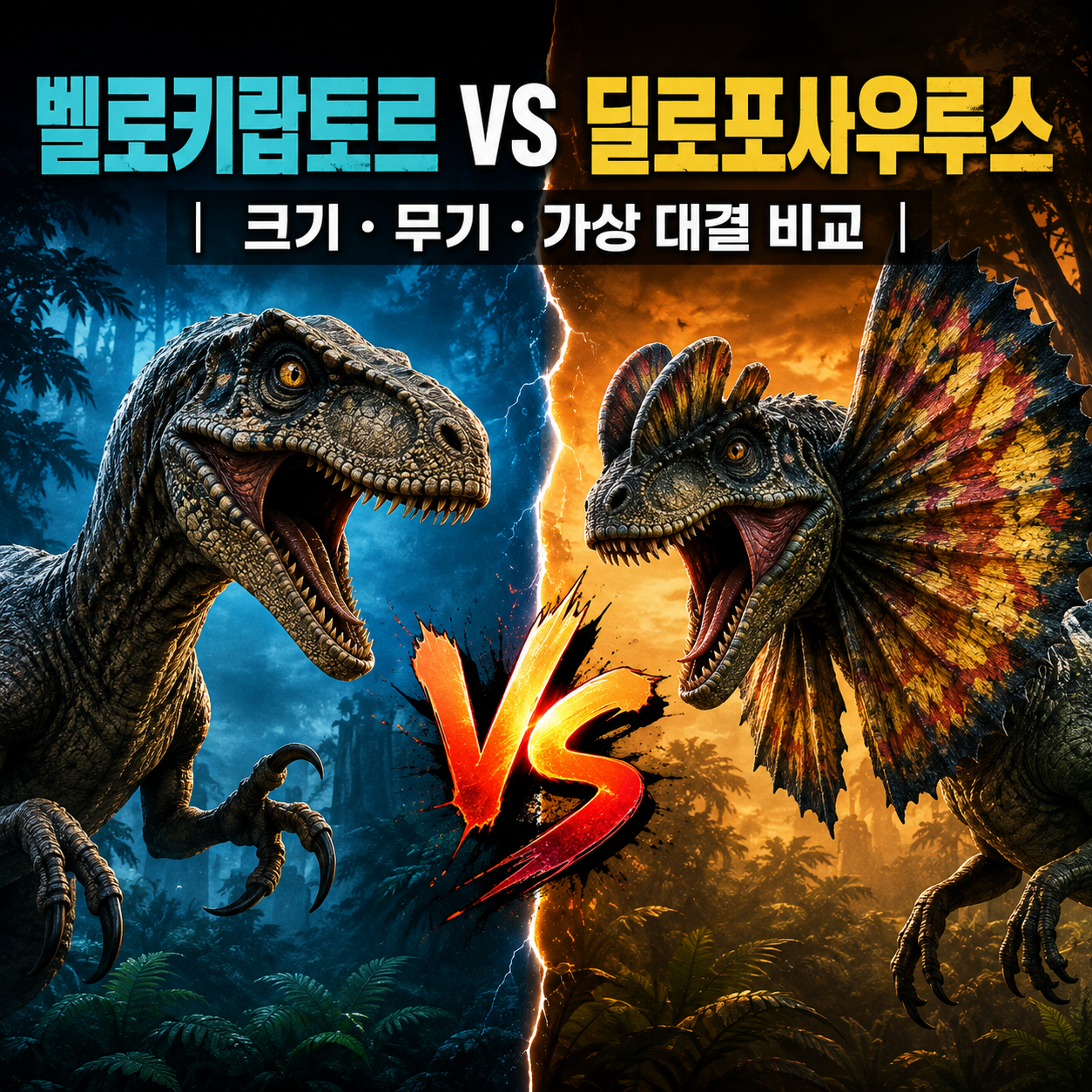 벨로키랍토르 vs 딜로포사우루스