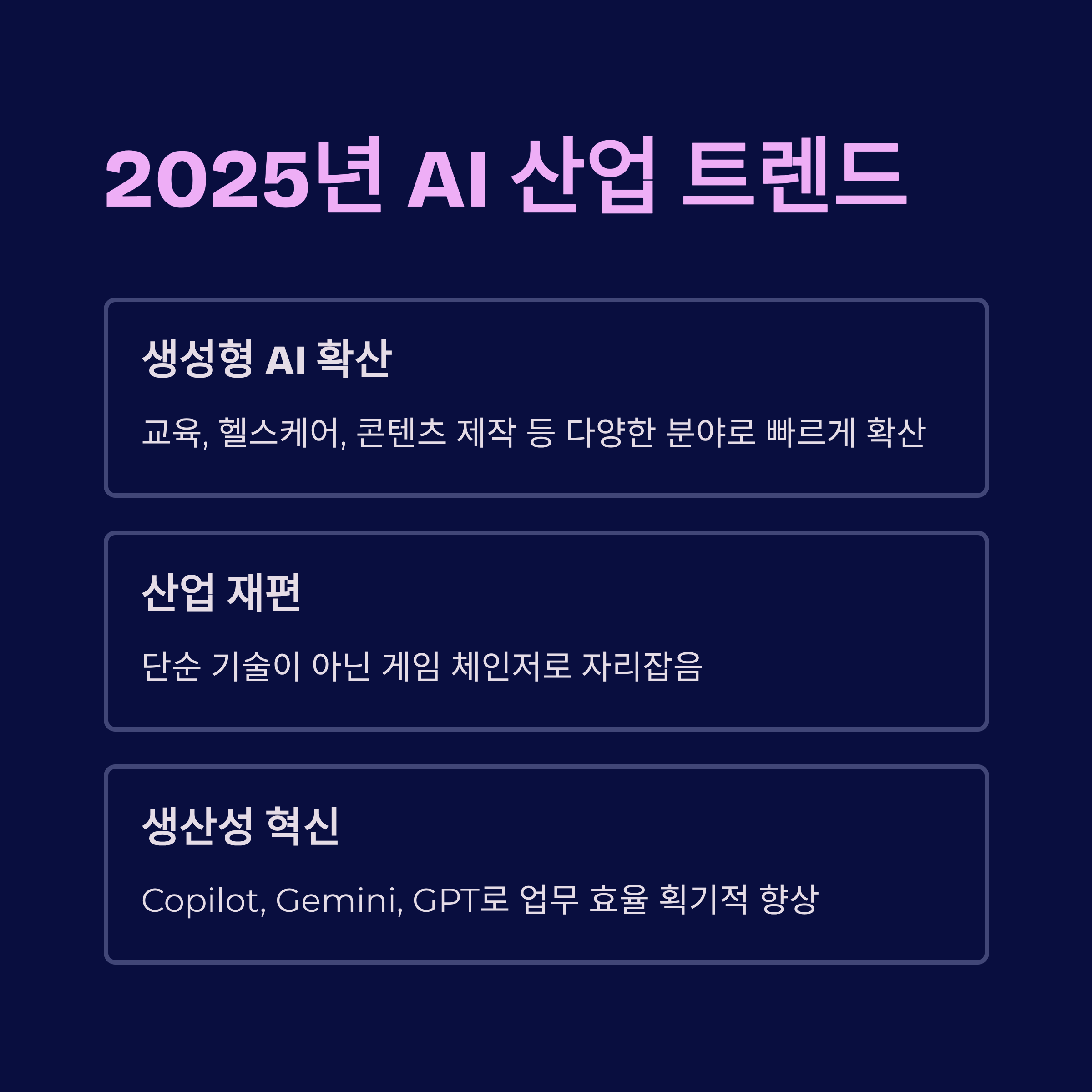 2025년 AI 산업 트렌드